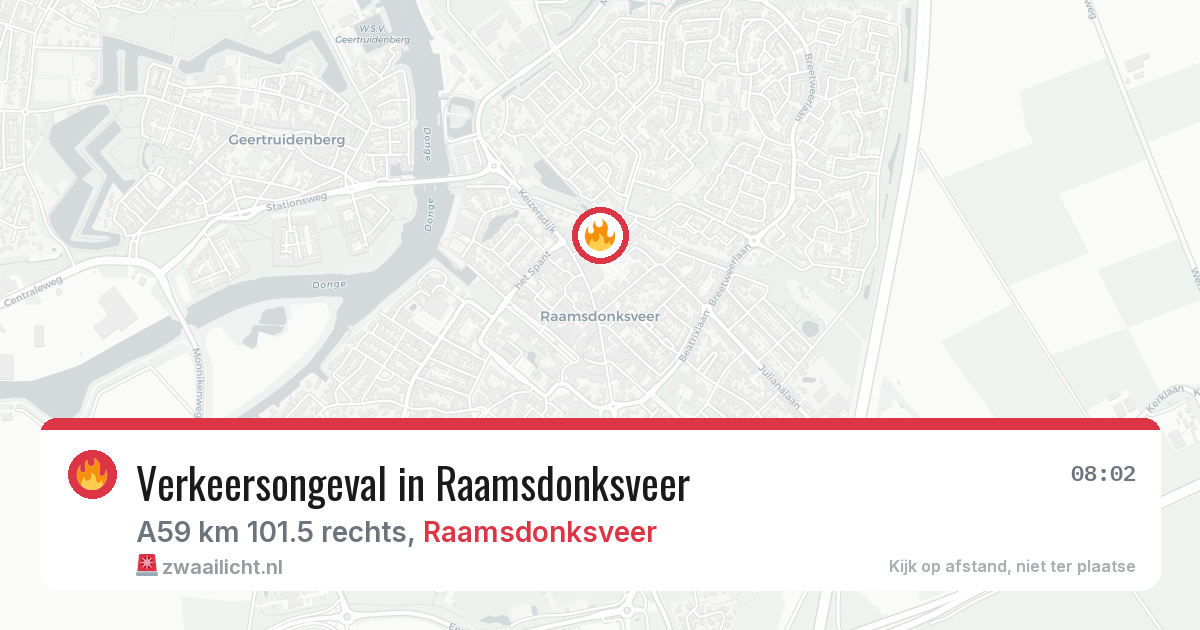Verkeersongeval in Raamsdonksveer — 21 mei 2026