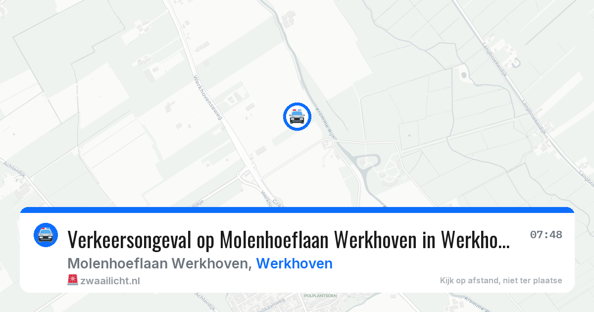 Verkeersongeval op Molenhoeflaan Werkhoven in Werkhoven — 29 jun 2026