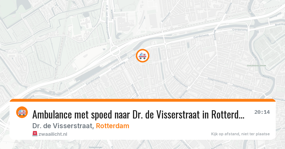 Ambulance met spoed naar Dr. de Visserstraat in Rotterdam — 12 aug 2026