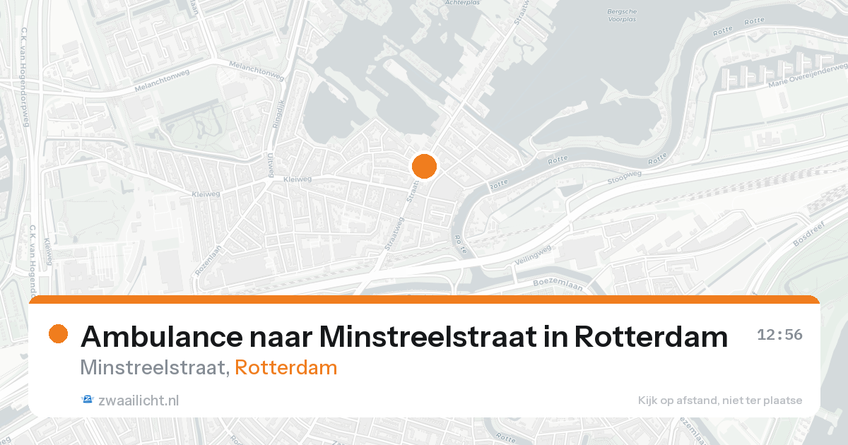 Ambulance naar Minstreelstraat in Rotterdam — 23 aug 2026