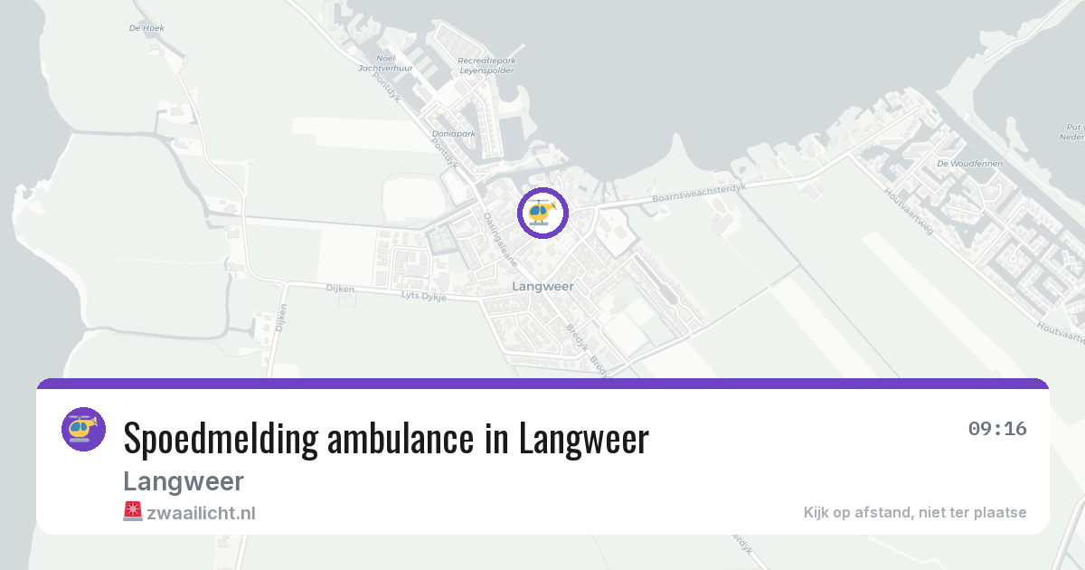 Spoedmelding ambulance in Langweer — 23 apr 2026