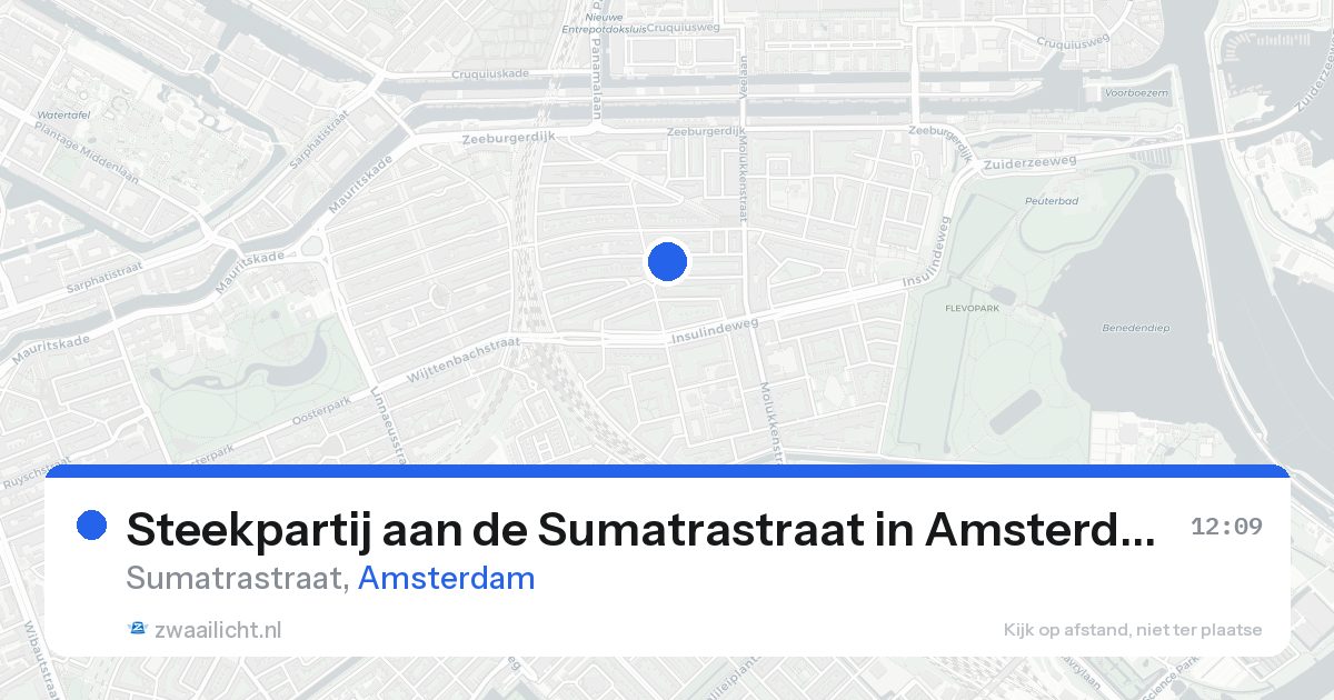 Steekpartij aan de Sumatrastraat in Amsterdam — 22 aug 2026