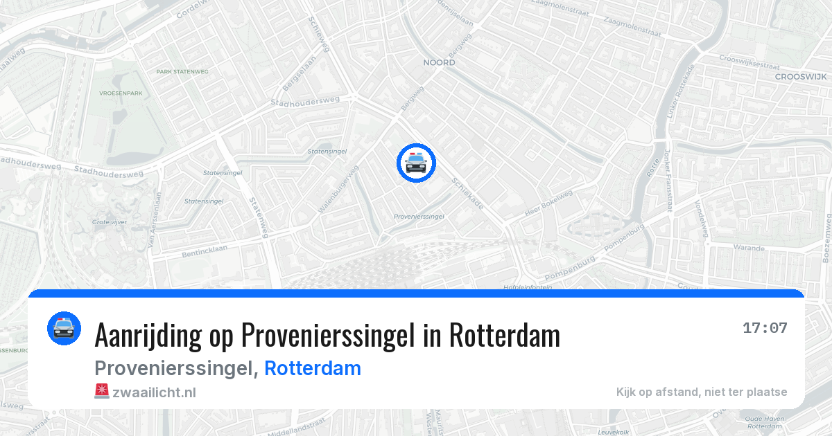 Aanrijding op Provenierssingel in Rotterdam — 3 jul 2026
