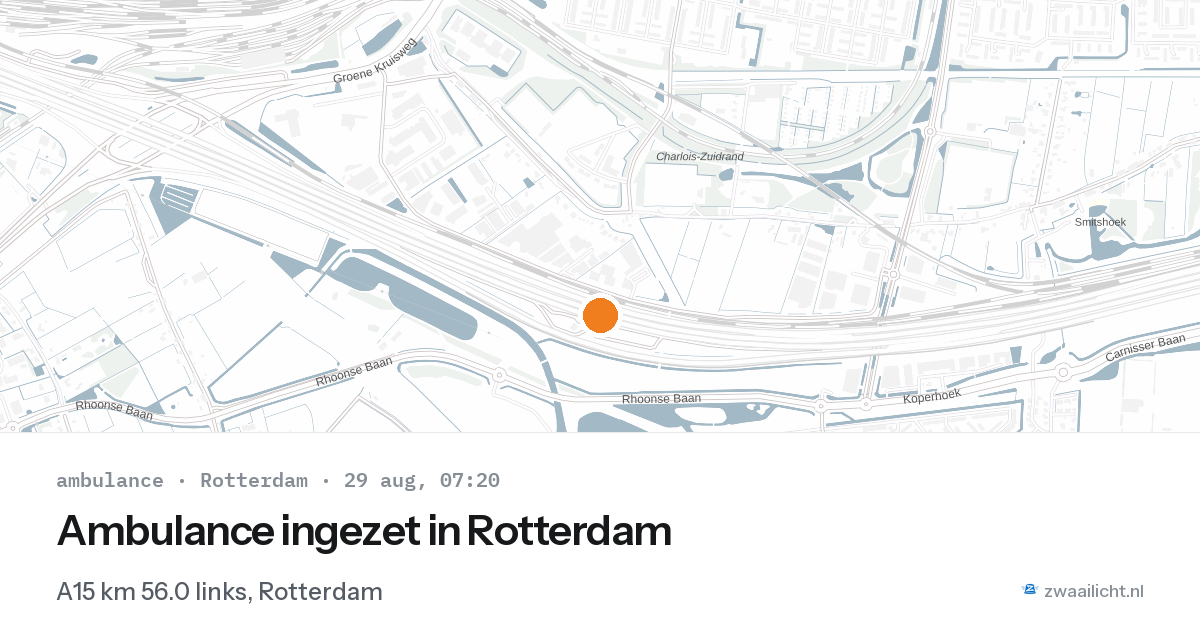 Ambulance ingezet in Rotterdam — 29 aug 2026