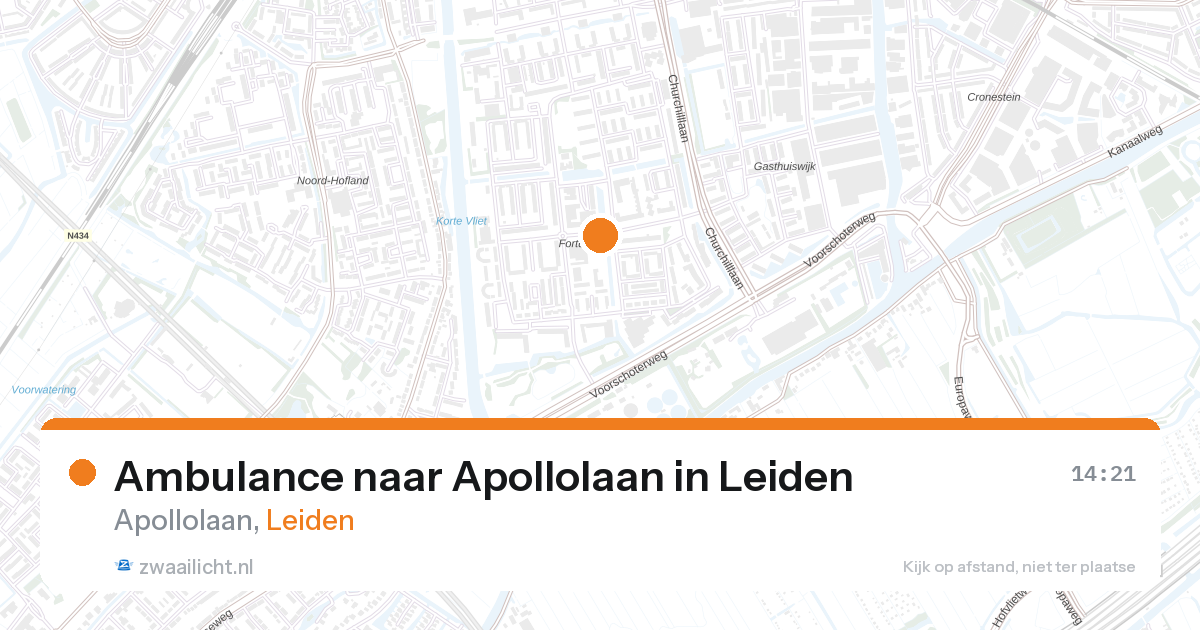 Ambulance naar Apollolaan in Leiden — 10 mrt 2026