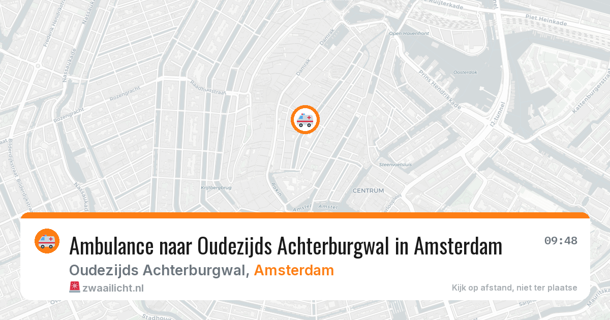 Ambulance naar Oudezijds Achterburgwal in Amsterdam — 25 apr 2026