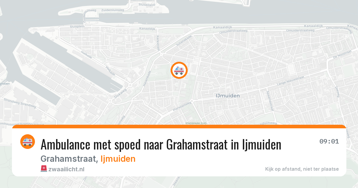 Ambulance met spoed naar Grahamstraat in Ijmuiden — 9 apr 2026