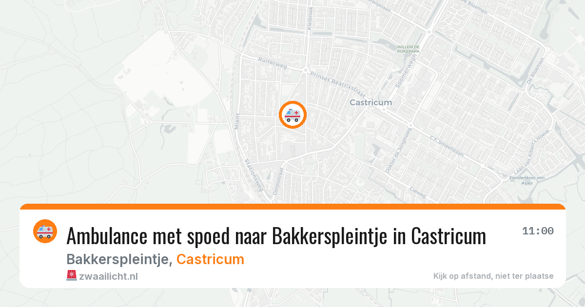 Ambulance met spoed naar Bakkerspleintje in Castricum — 30 jun 2026