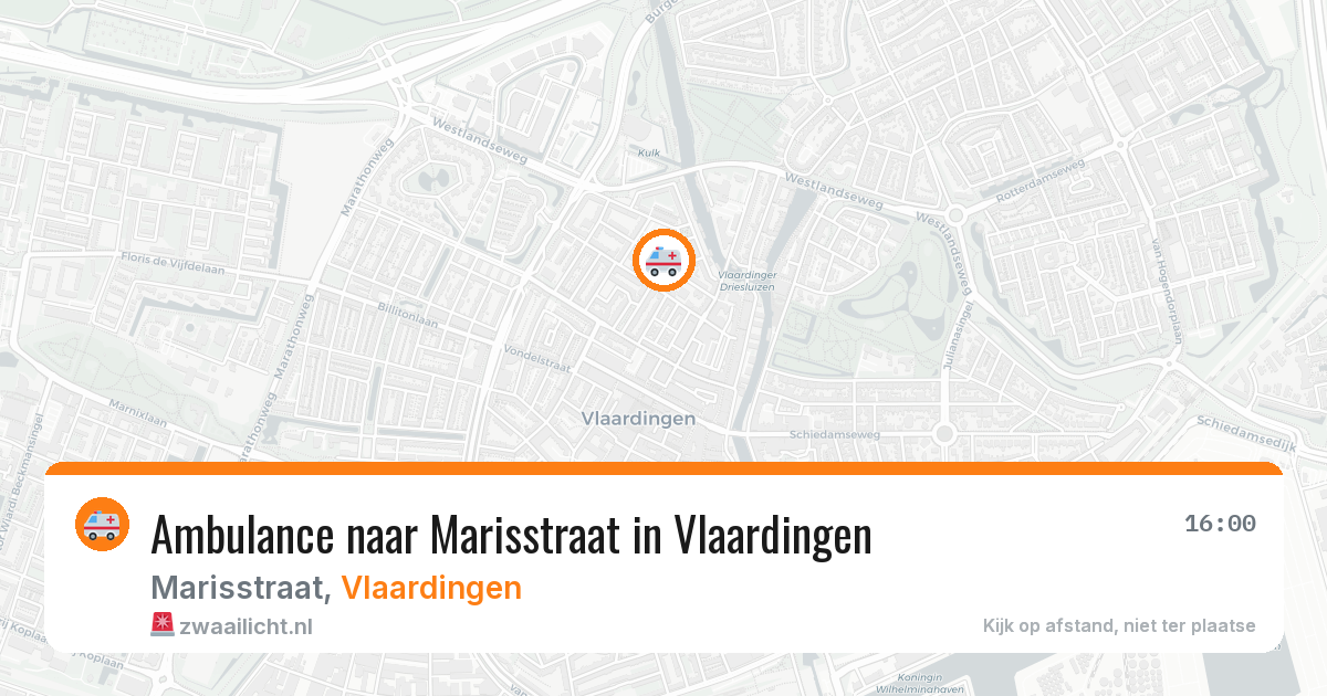 Ambulance naar Marisstraat in Vlaardingen — 5 aug 2026