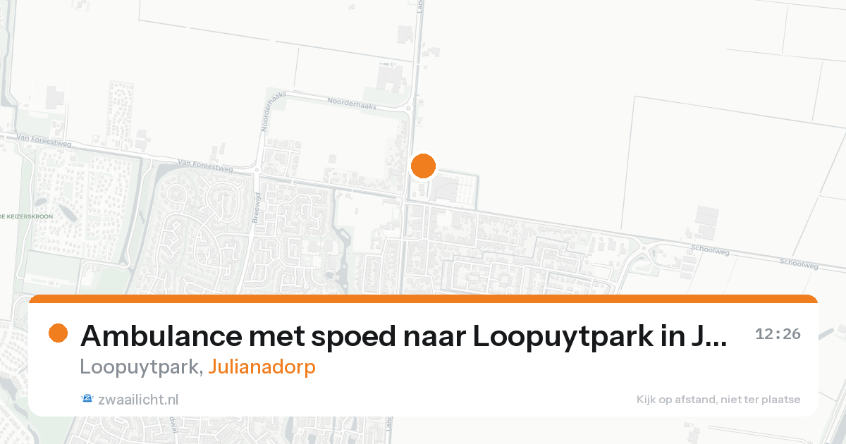 Ambulance met spoed naar Loopuytpark in Julianadorp — 20 aug 2026