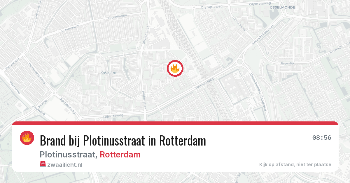 Brand bij Plotinusstraat in Rotterdam — 28 mrt 2026