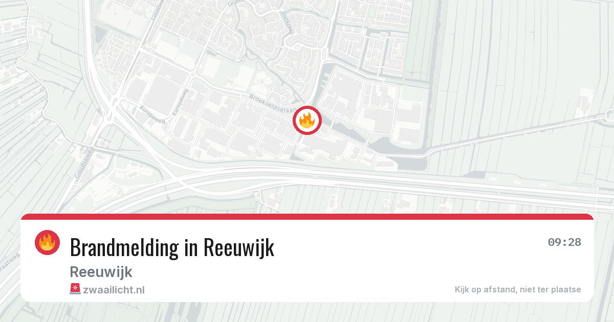 Brandmelding in Reeuwijk — 28 jun 2026