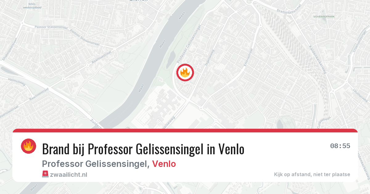 Brand bij Professor Gelissensingel in Venlo — 21 jun 2026