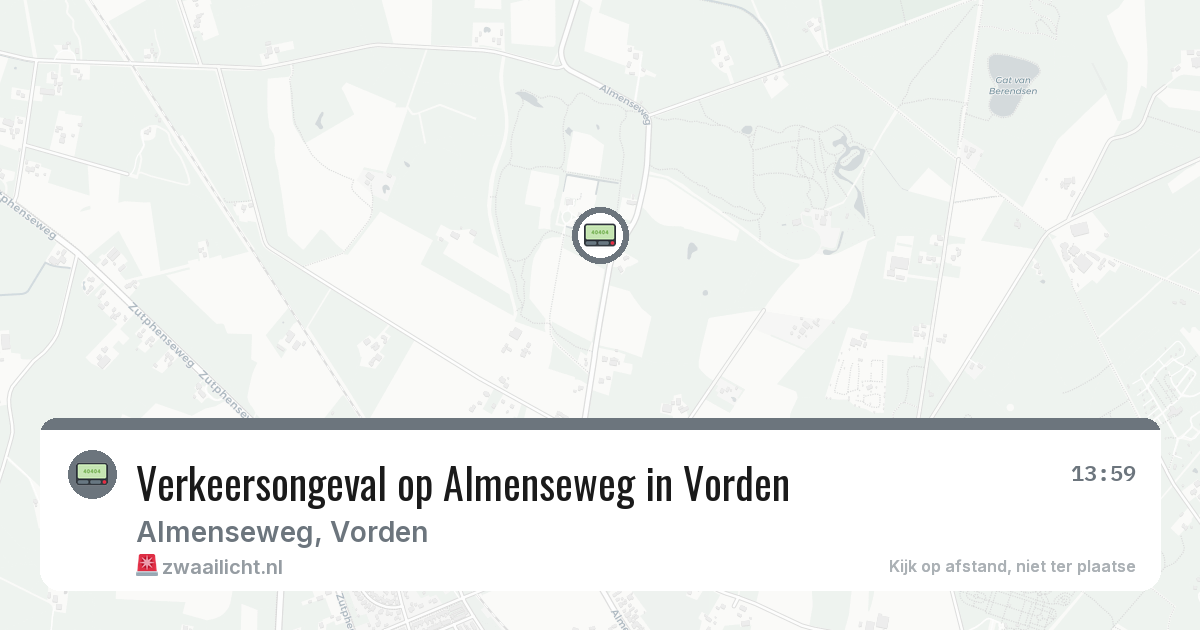 Verkeersongeval op Almenseweg in Vorden — 15 jul 2026