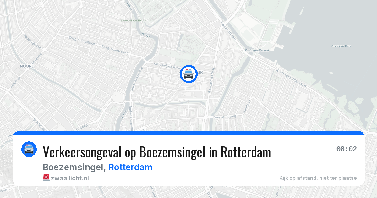 Verkeersongeval op Boezemsingel in Rotterdam — 6 jul 2026