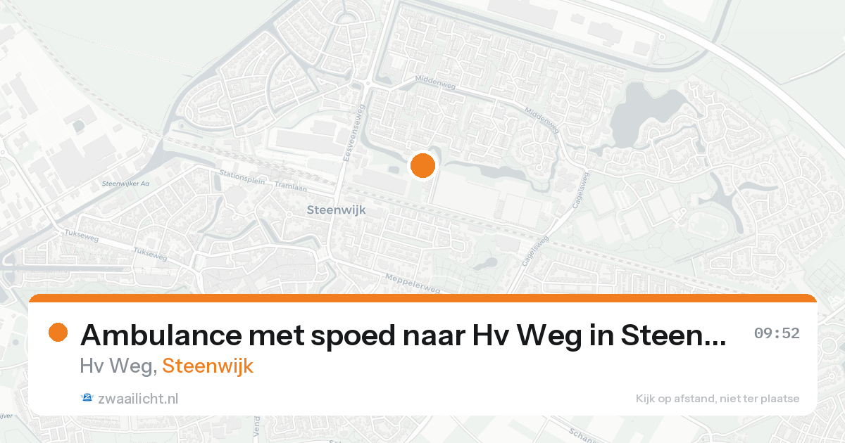 Ambulance met spoed naar Hv Weg in Steenwijk — 12 aug 2026