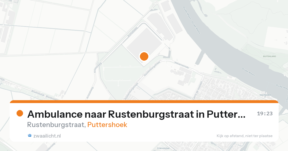 Ambulance naar Rustenburgstraat in Puttershoek — 22 aug 2026