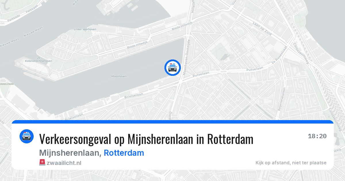 Verkeersongeval op Mijnsherenlaan in Rotterdam — 11 mei 2026