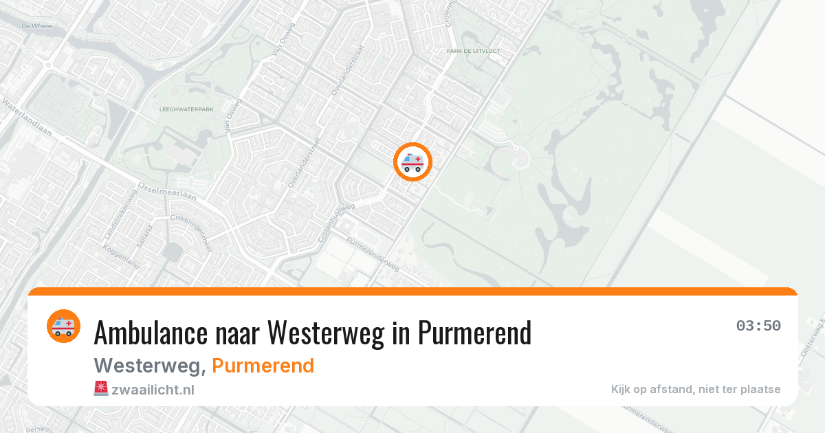 Ambulance naar Westerweg in Purmerend — 11 aug 2026
