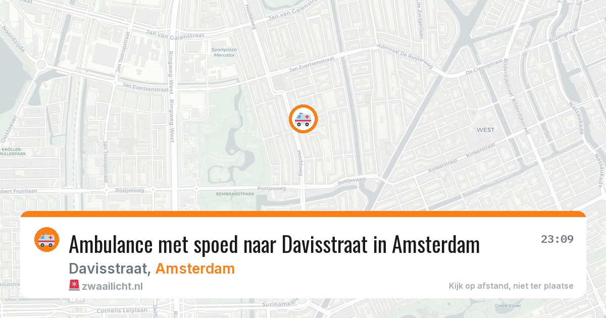 Ambulance met spoed naar Davisstraat in Amsterdam — 18 jun 2026