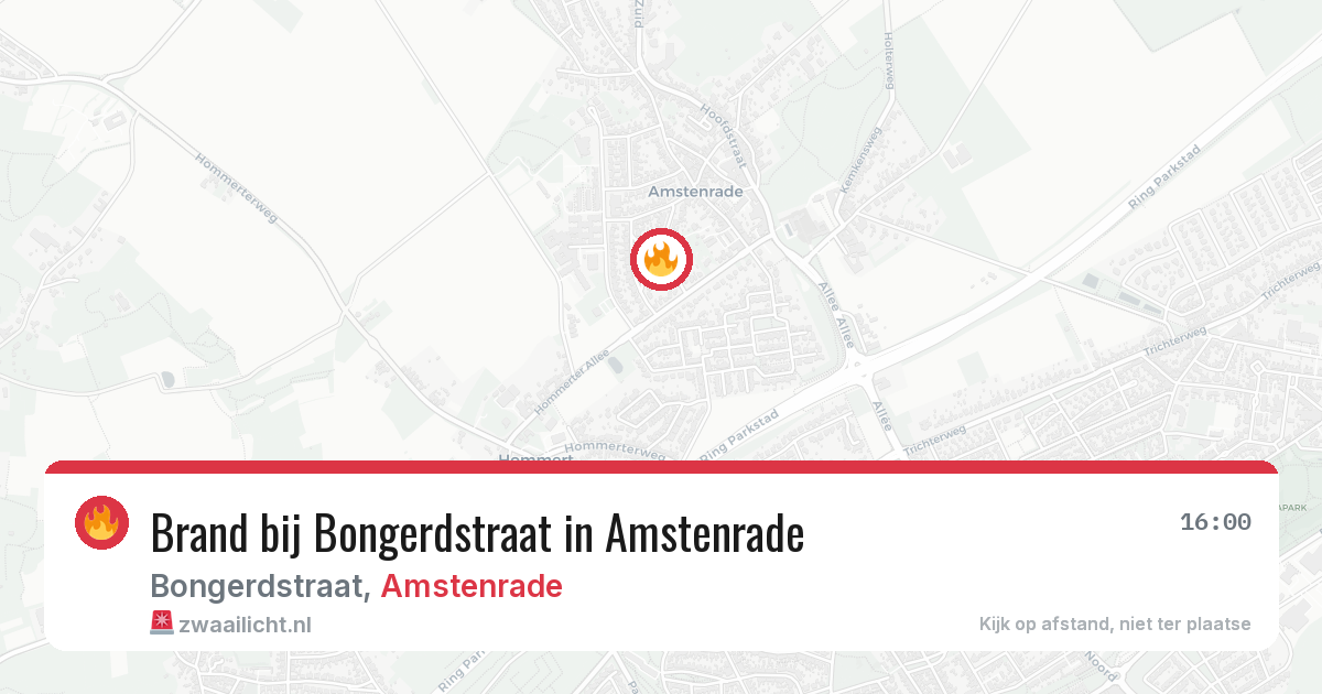 Brand bij Bongerdstraat in Amstenrade — 13 jul 2026