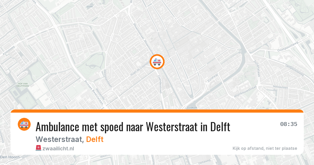 Ambulance met spoed naar Westerstraat in Delft — 11 feb 2026