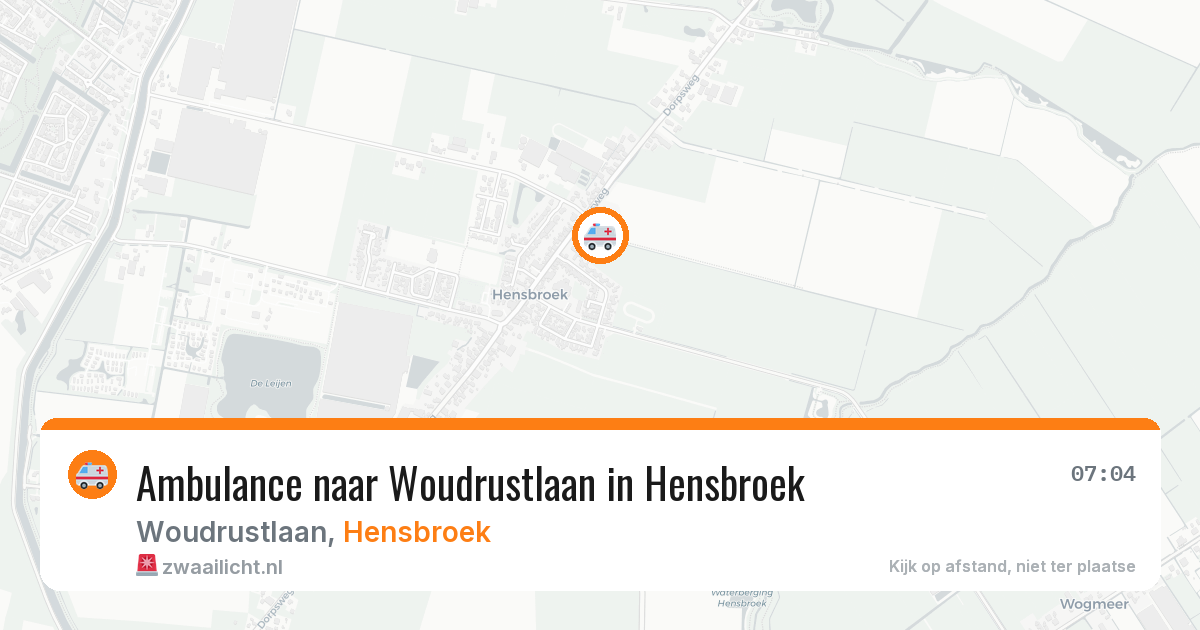 Ambulance naar Woudrustlaan in Hensbroek — 19 jun 2026