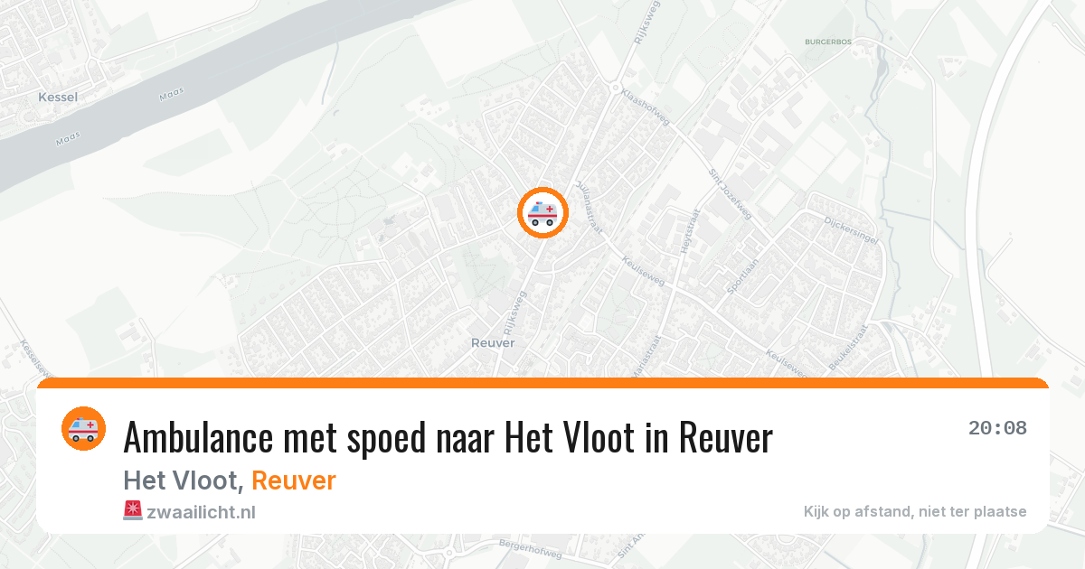 Ambulance met spoed naar Het Vloot in Reuver — 2 aug 2026