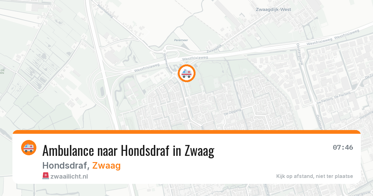 Ambulance naar Hondsdraf in Zwaag — 11 jun 2026