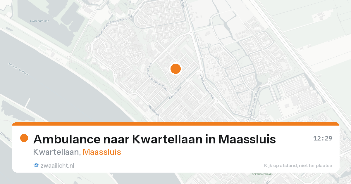 Ambulance naar Kwartellaan in Maassluis — 18 aug 2026