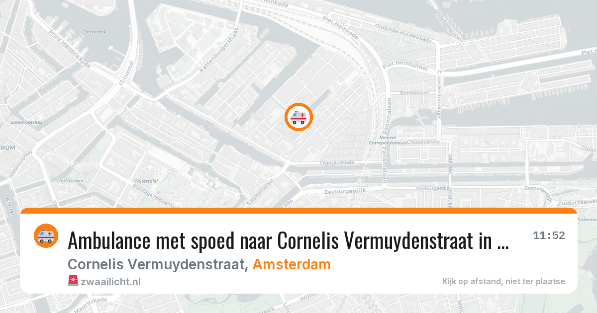 Ambulance met spoed naar Cornelis Vermuydenstraat in Amsterdam — 8 feb 2026