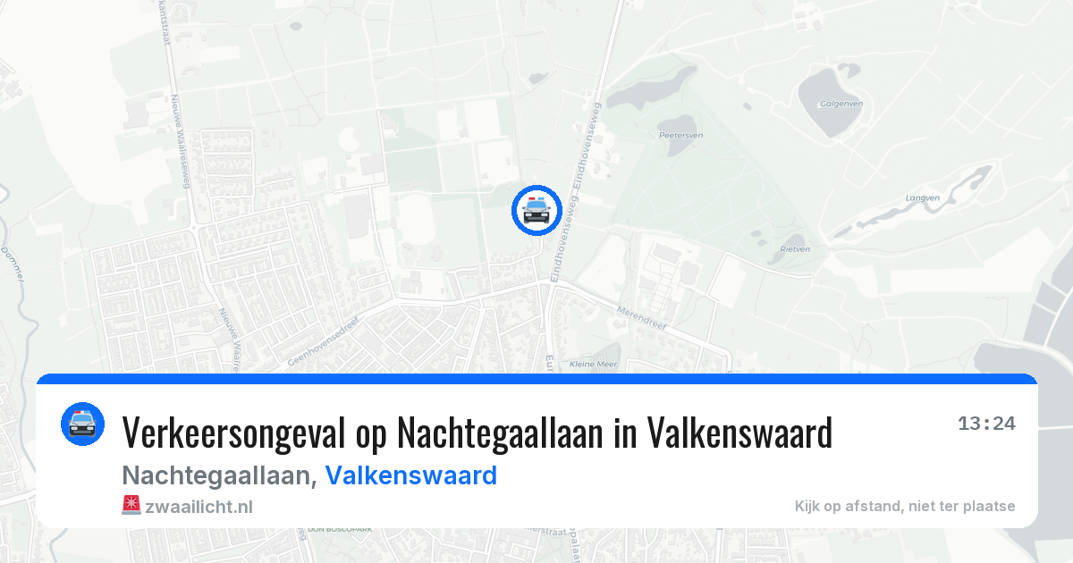 Verkeersongeval op Nachtegaallaan in Valkenswaard — 12 apr 2026