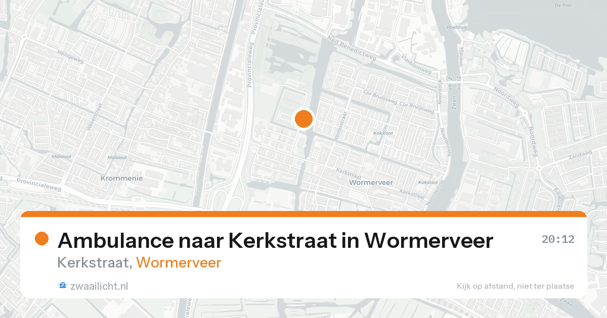 Ambulance naar Kerkstraat in Wormerveer — 18 aug 2026