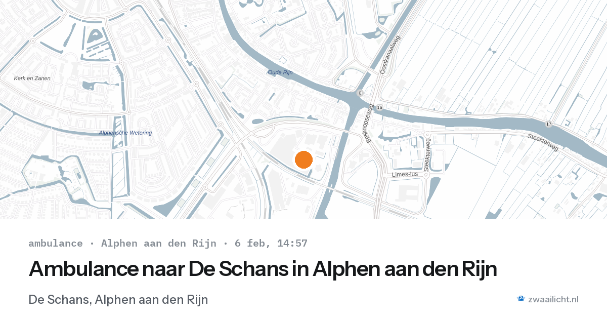 Ambulance naar De Schans in Alphen aan den Rijn — 6 feb 2026