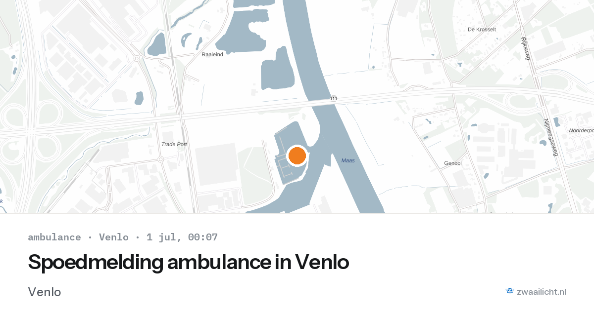 Spoedmelding ambulance in Venlo — 30 jun 2026