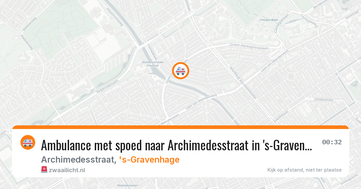 Ambulance met spoed naar Archimedesstraat in 's-Gravenhage — 22 apr 2026