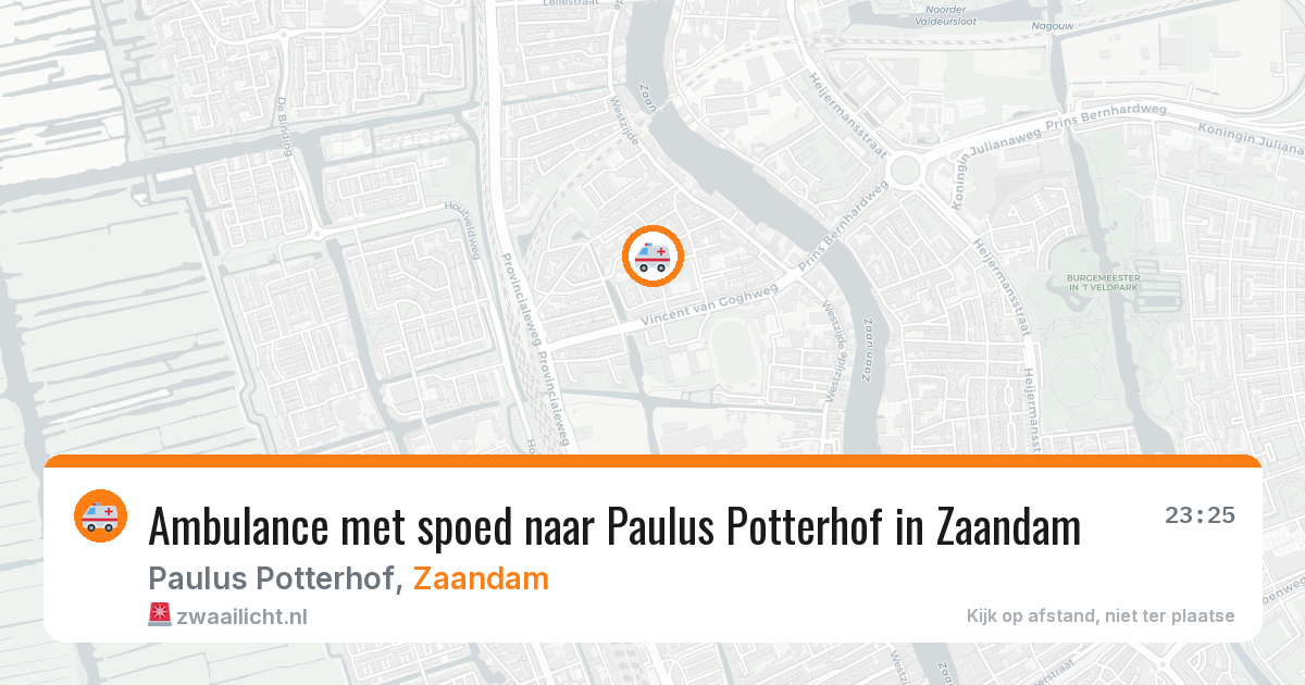 Ambulance met spoed naar Paulus Potterhof in Zaandam — 30 jul 2026