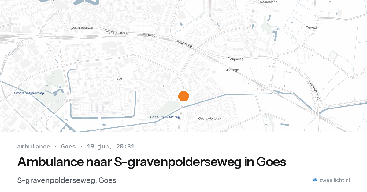 Ambulance naar S-gravenpolderseweg in Goes — 19 jun 2026