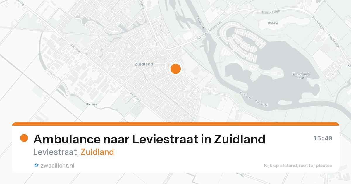 Ambulance naar Leviestraat in Zuidland — 24 aug 2026