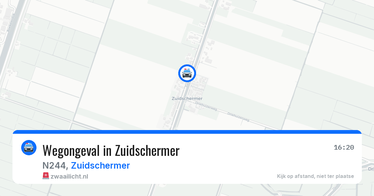 Wegongeval in Zuidschermer — 10 jun 2026