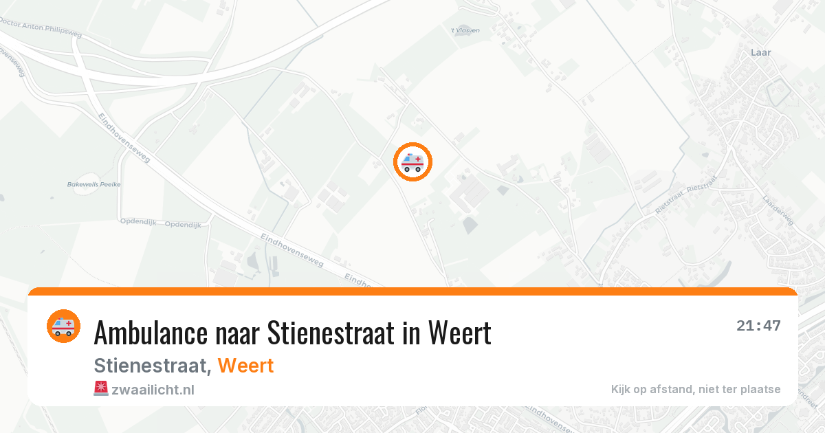 Ambulance naar Stienestraat in Weert — 12 jul 2026