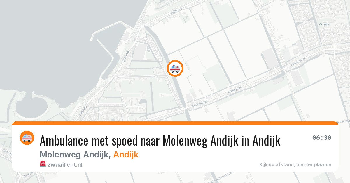 Ambulance met spoed naar Molenweg Andijk in Andijk — 15 jul 2026