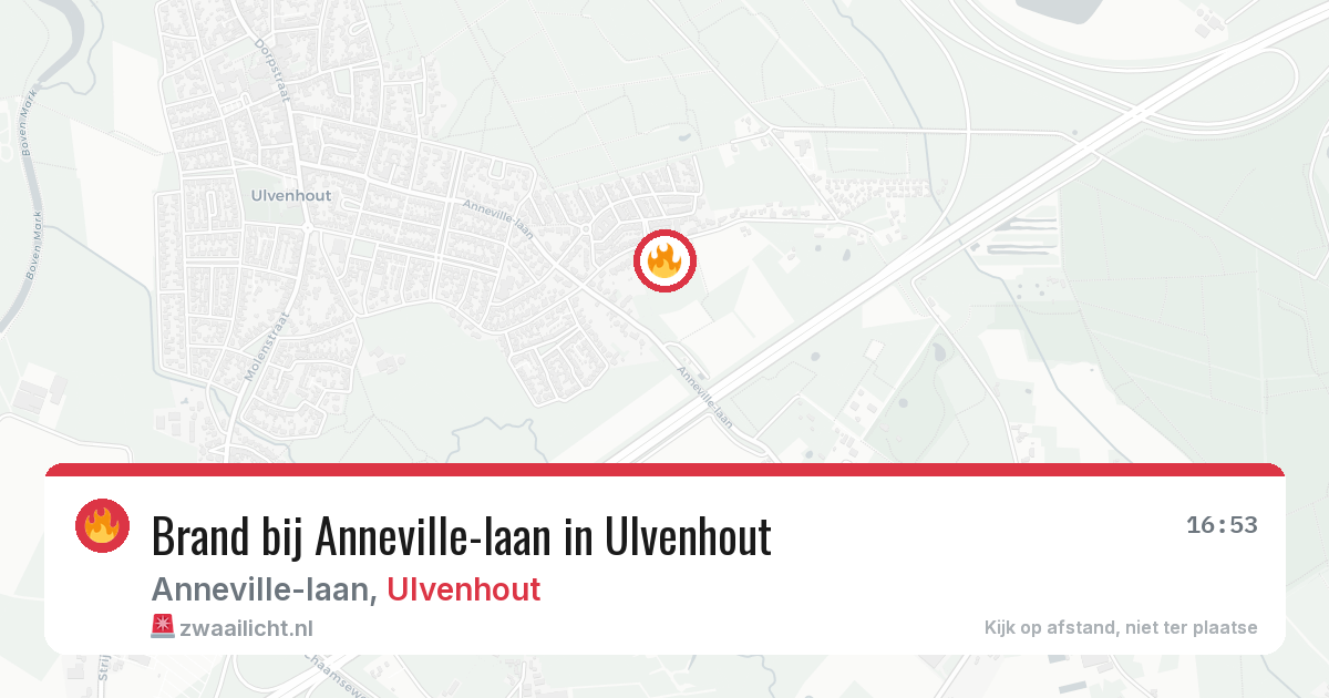 Brand bij Anneville-laan in Ulvenhout — 14 mrt 2026