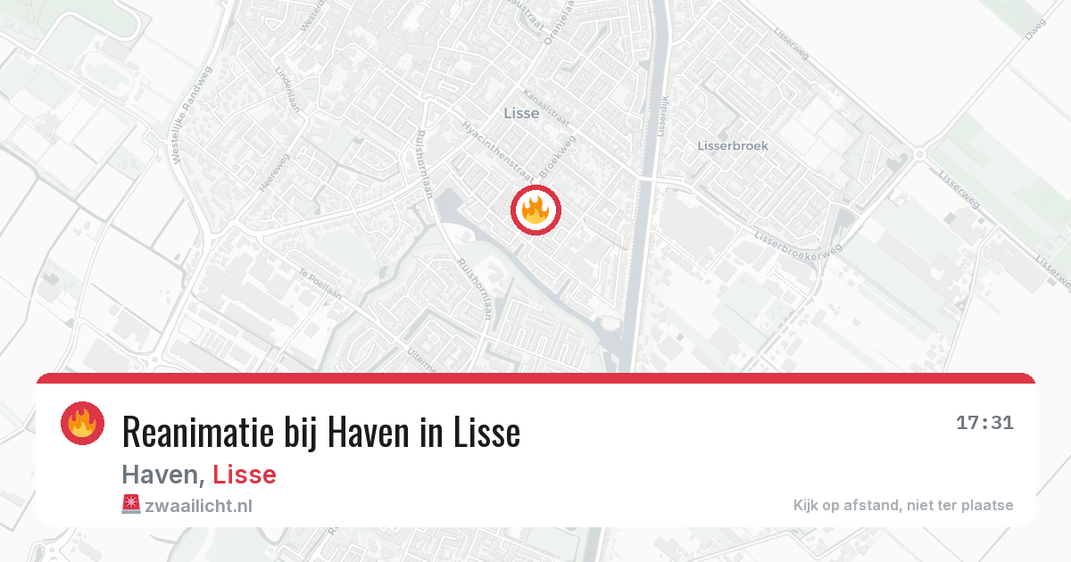 Reanimatie bij Haven in Lisse — 17 jan 2026