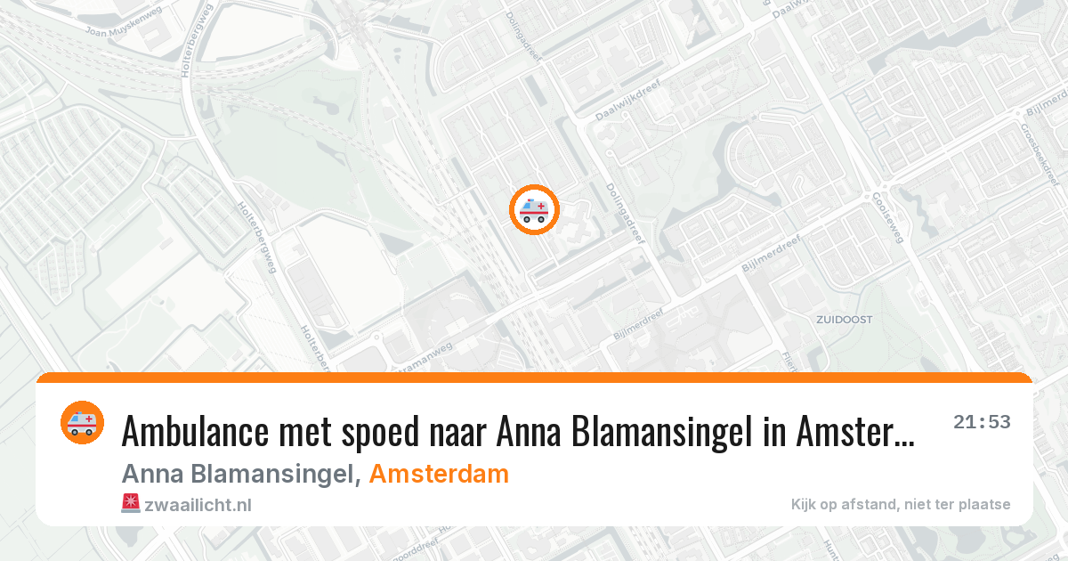 Ambulance met spoed naar Anna Blamansingel in Amsterdam — 19 mrt 2026