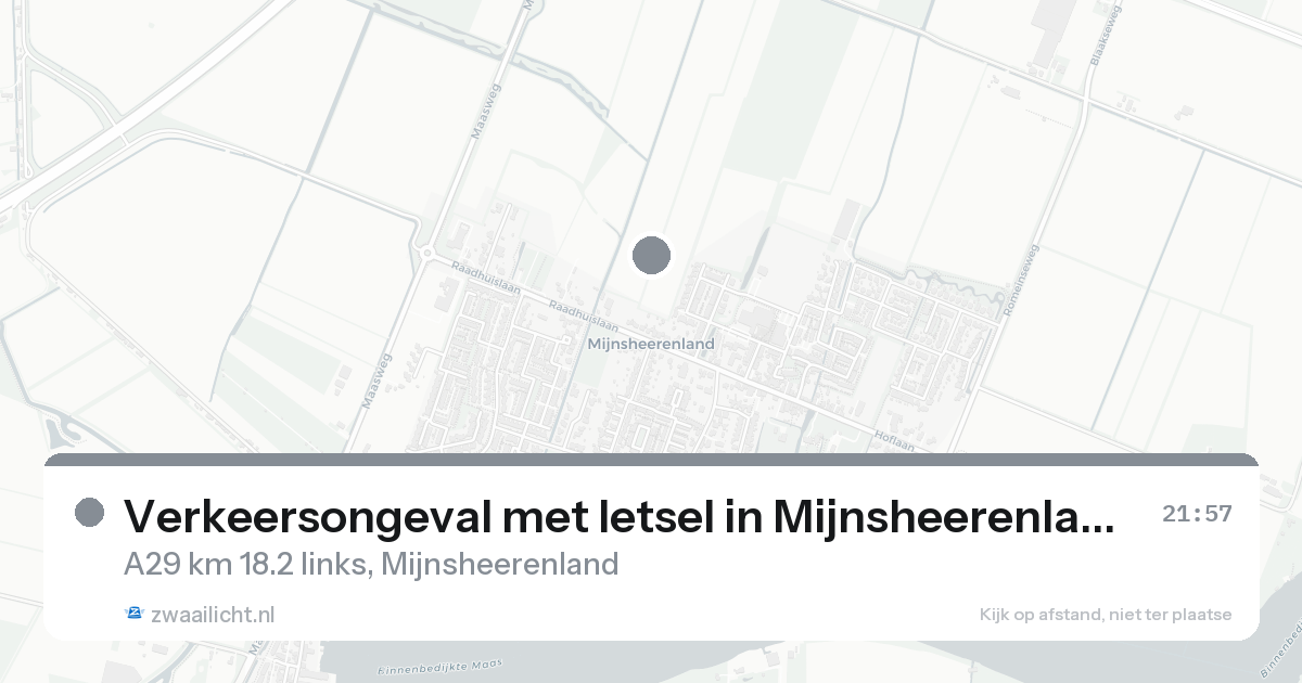 Verkeersongeval met letsel in Mijnsheerenland — 30 jan 2026