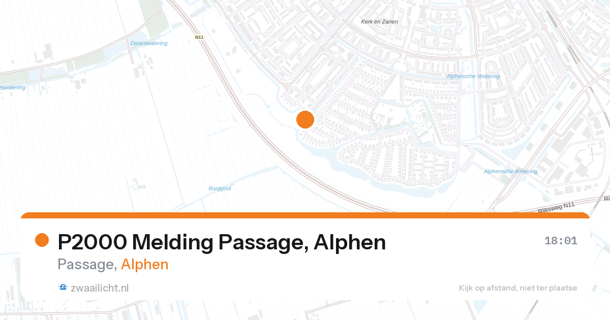 P2000 Melding Passage, Alphen — 14 mei 2026