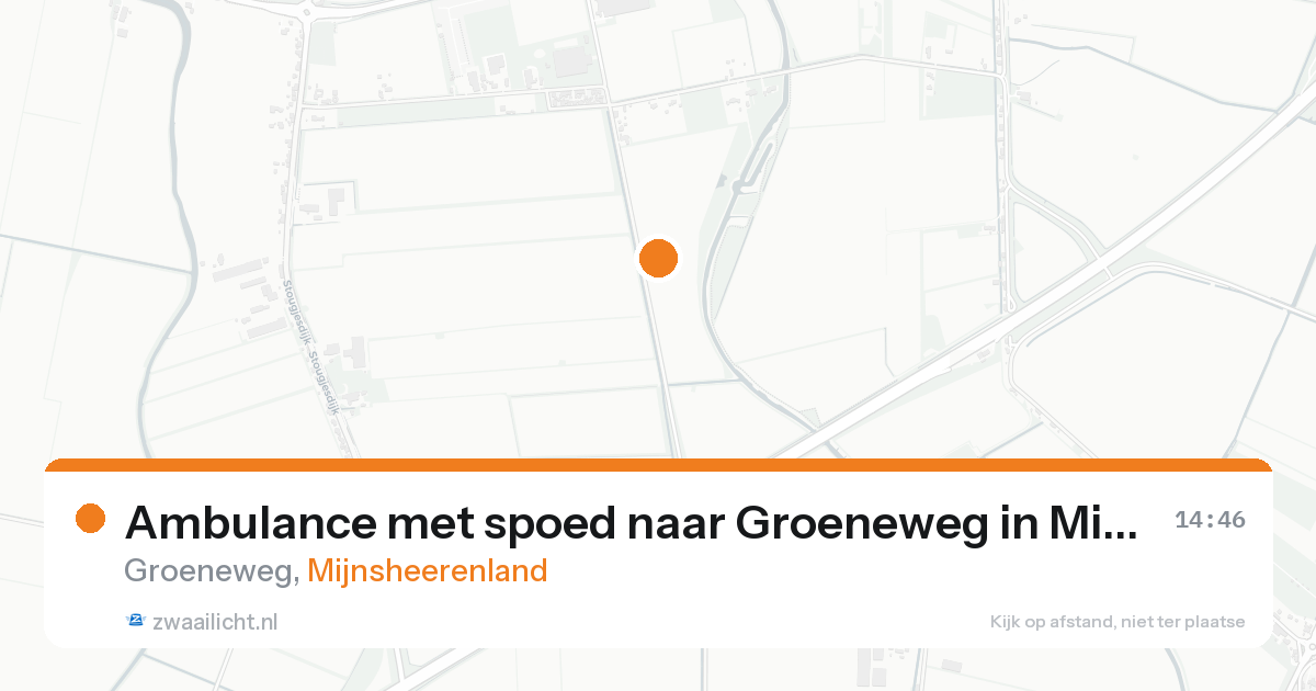 Ambulance met spoed naar Groeneweg in Mijnsheerenland — 16 aug 2026