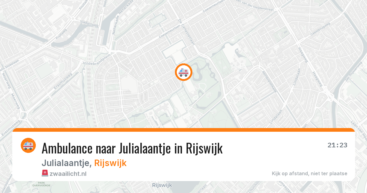 Ambulance naar Julialaantje in Rijswijk — 11 mei 2026
