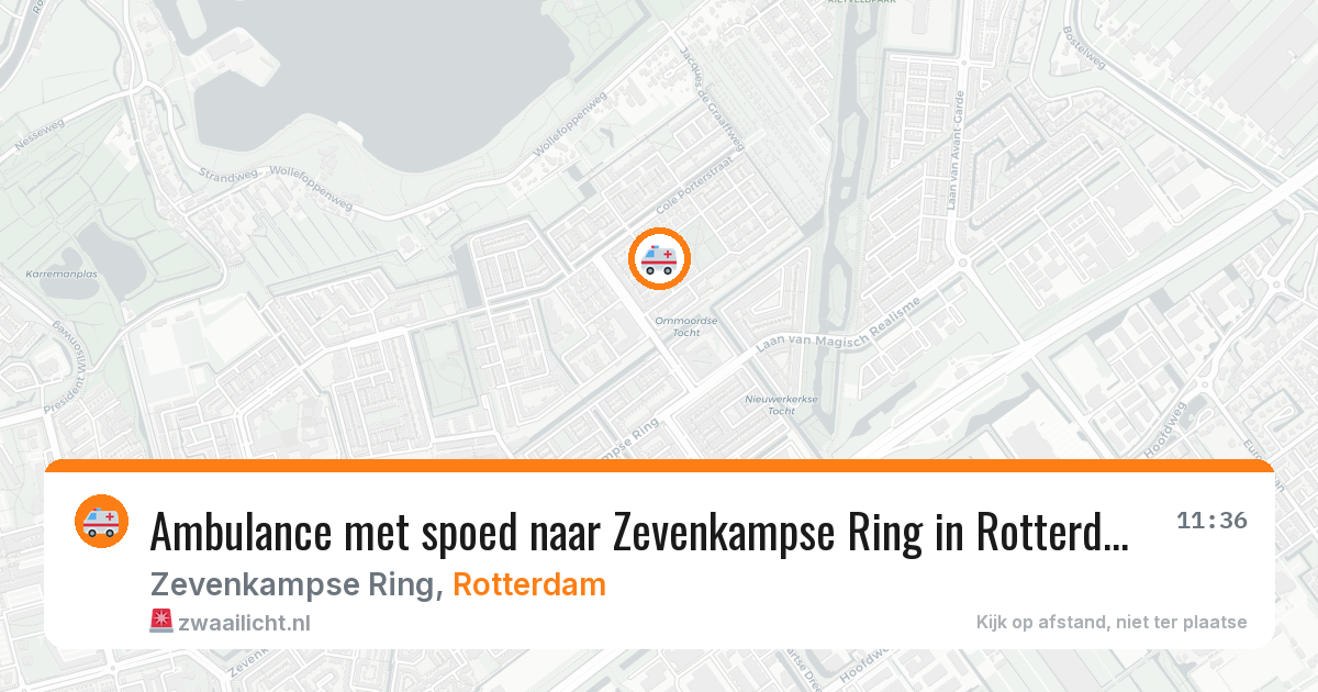 Ambulance met spoed naar Zevenkampse Ring in Rotterdam — 26 jun 2026